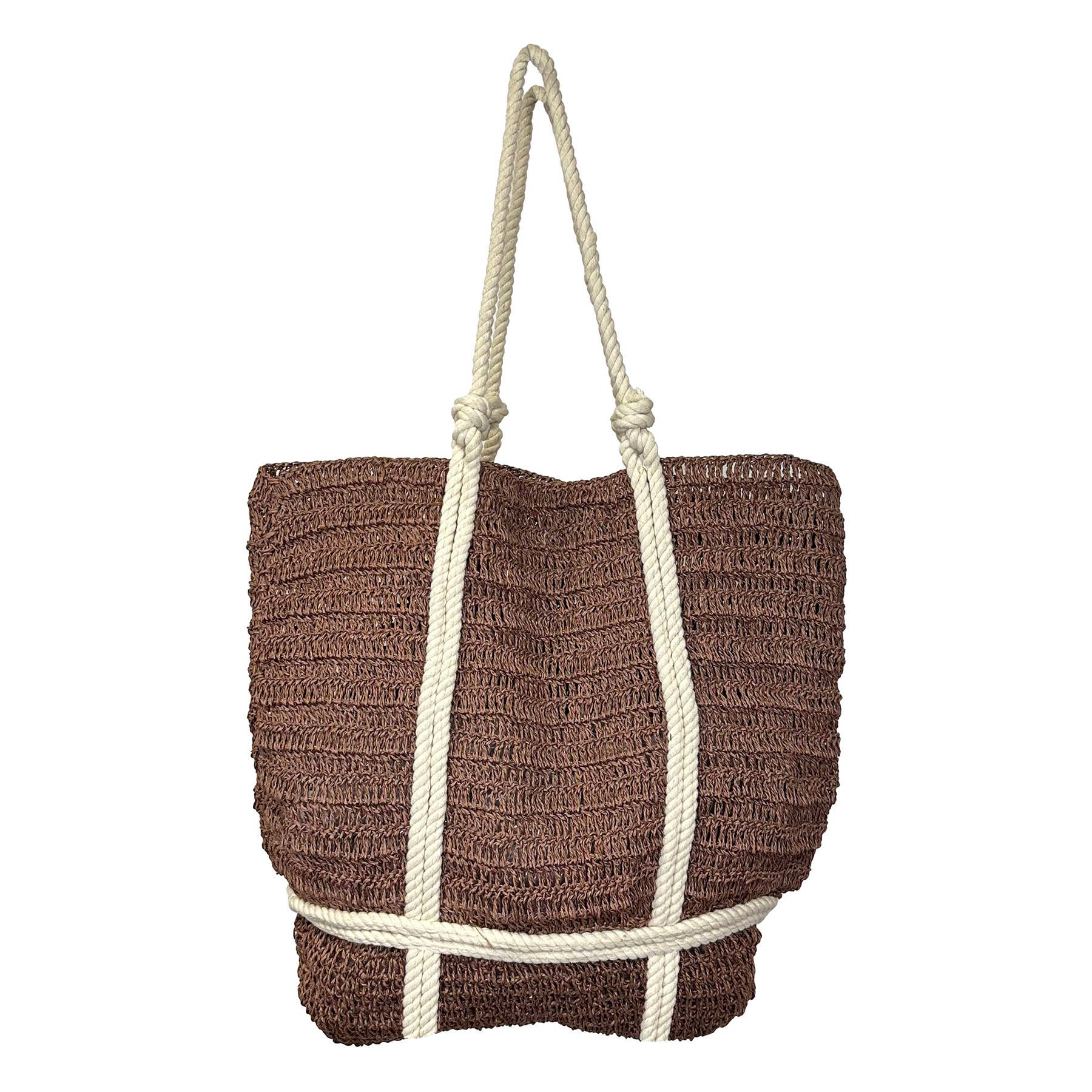 Nori Woven Jute Bags with Rope Accents