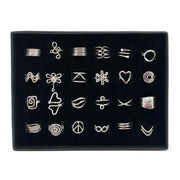 Silver Adjustable Rings Prepack - 24 Rings (No Display)