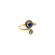 Tanvi Collection Ring - Gold with Lapis