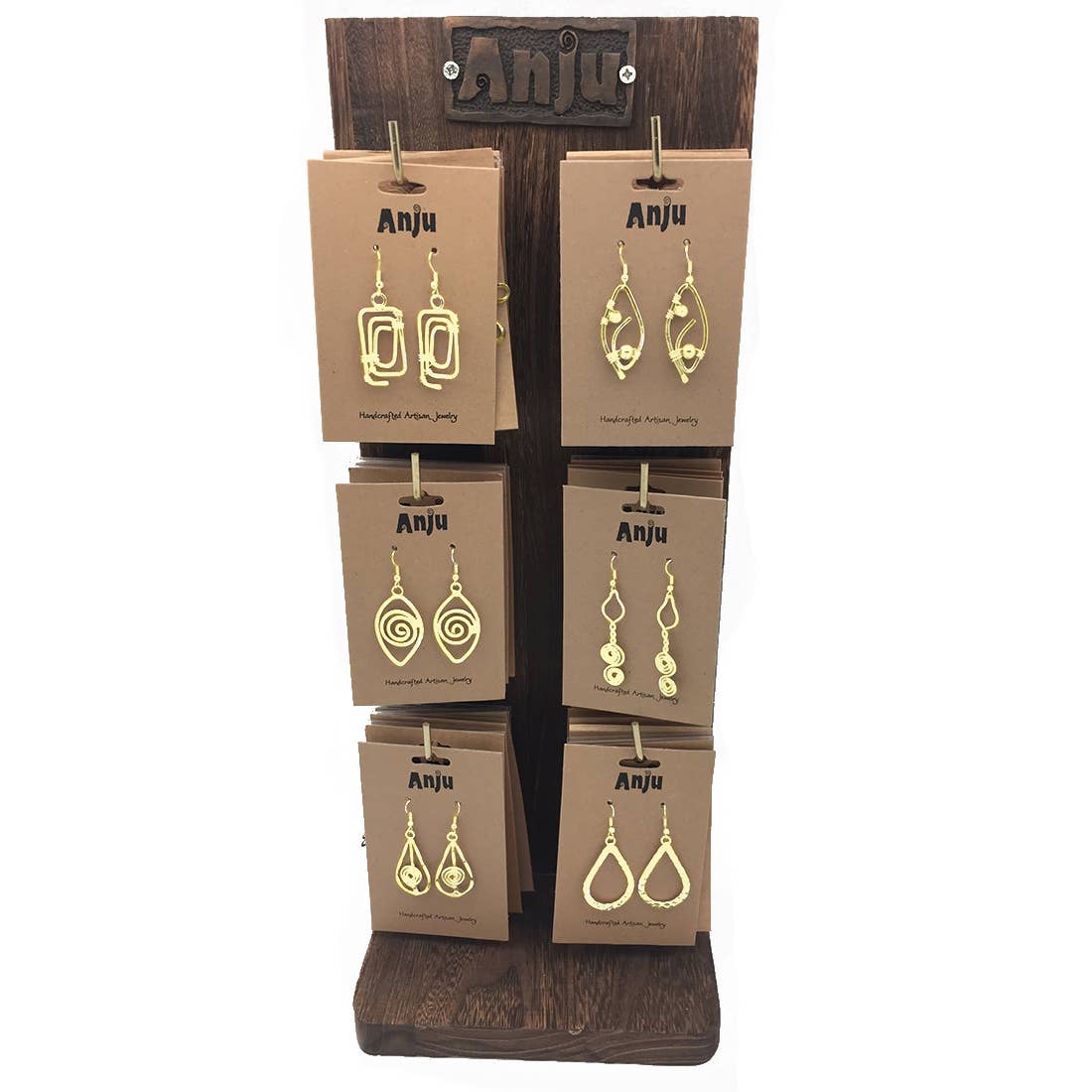 Gold Plated Earrings Prepack - 36 Pairs and Display