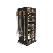 Brown All-In-One Four Sided Wooden Spinner Display