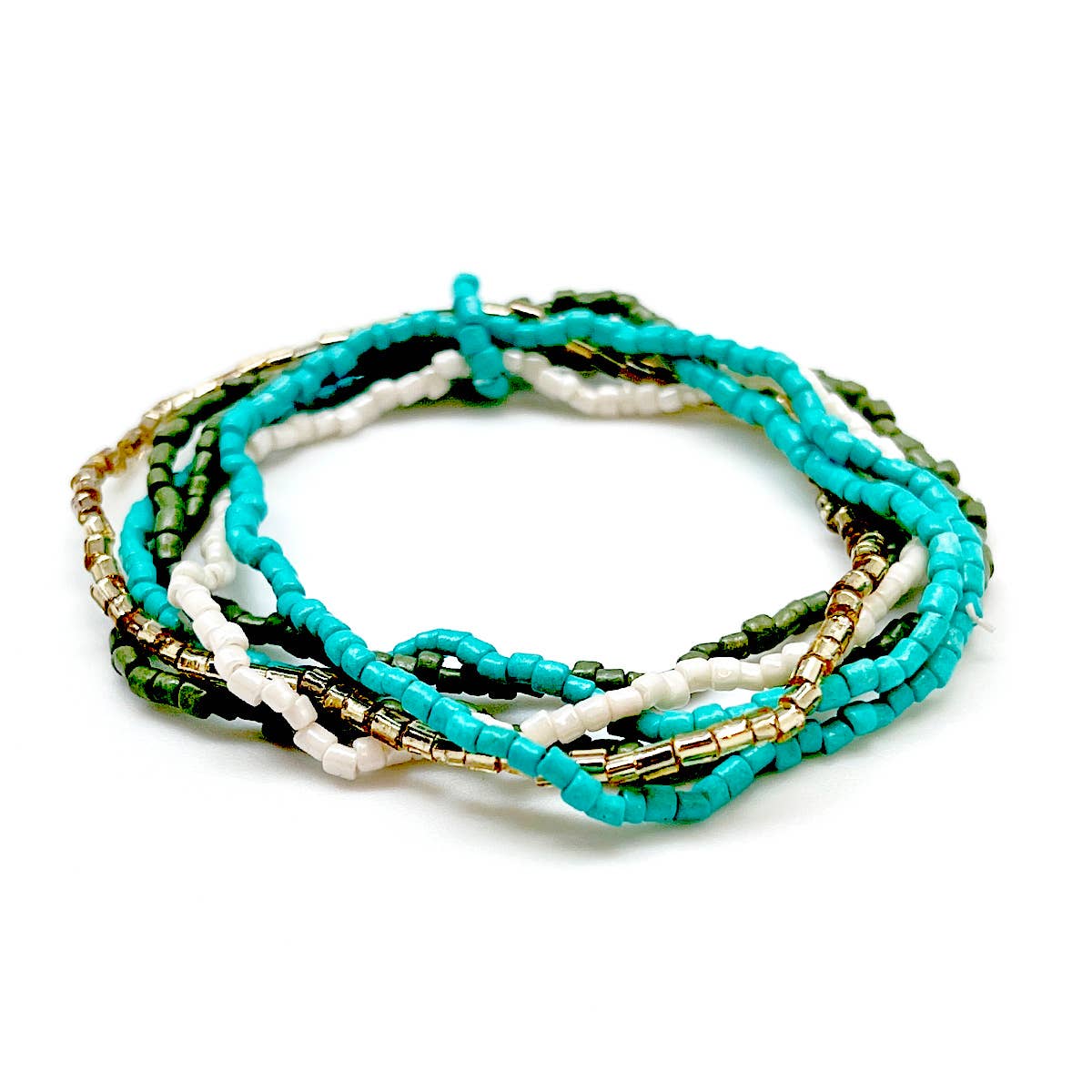 Seed Bead Stretchy Bunch Bracelets - Multiple Color Styles