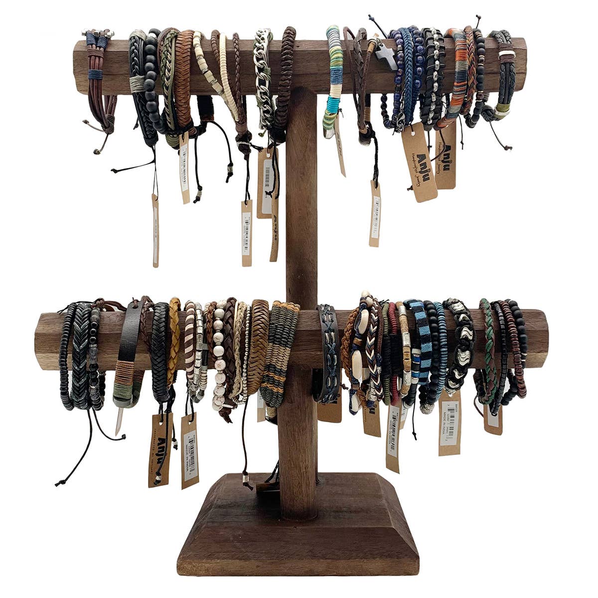 Aadi Men's Collection 24 Assorted Bracelets with Display