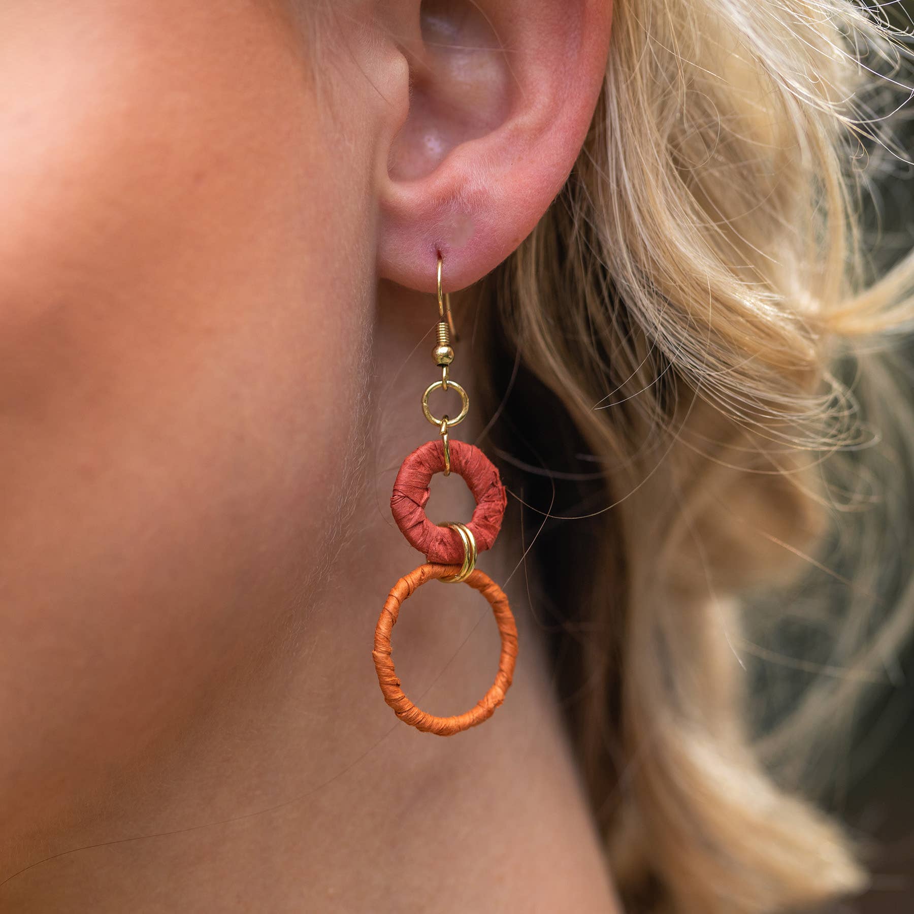 Raffia Rings Earring Prepack - 24 Assorted Earrings