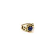 Tanvi Collection Ring - Gold Clover with Lapis