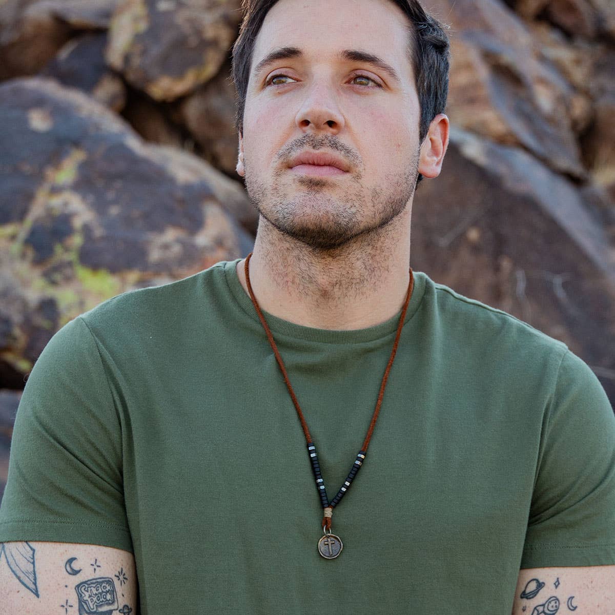 Aadi Journey Cross Coin Necklace