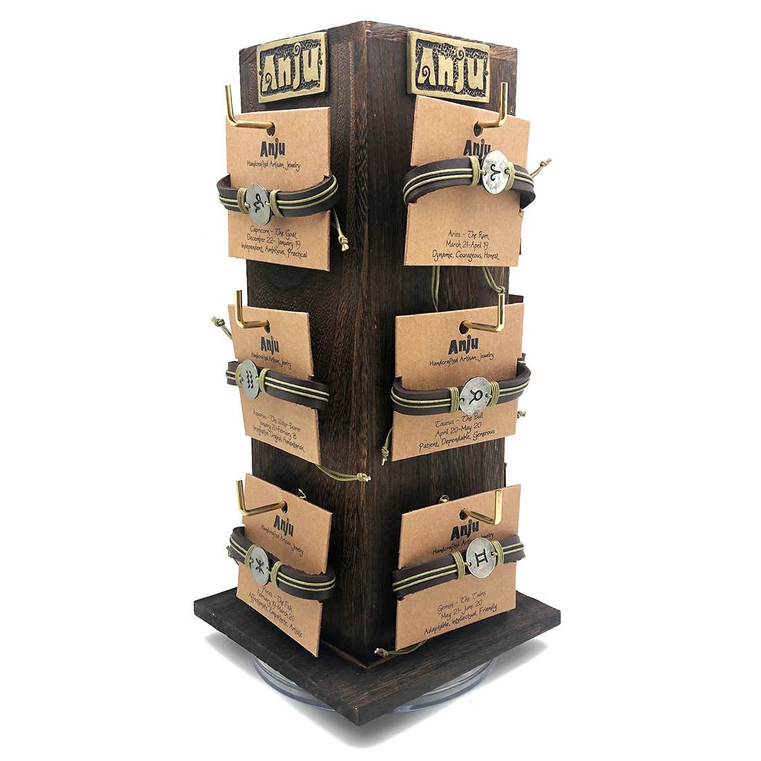 Zodiac Pewter Bracelet Prepack - 24 Bracelets with Display