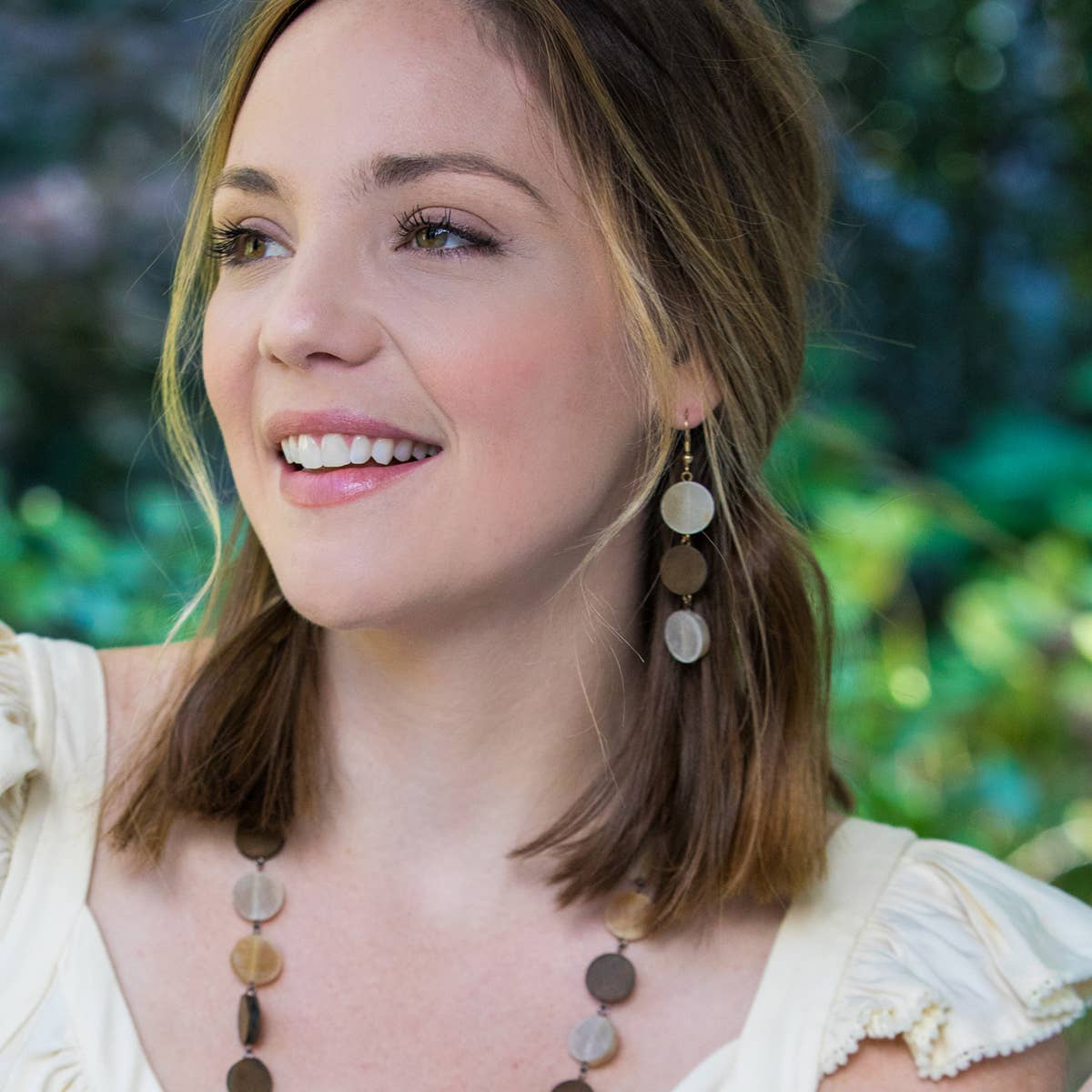 Omala Autumn Neutrals Collection Earrings - Small Circles