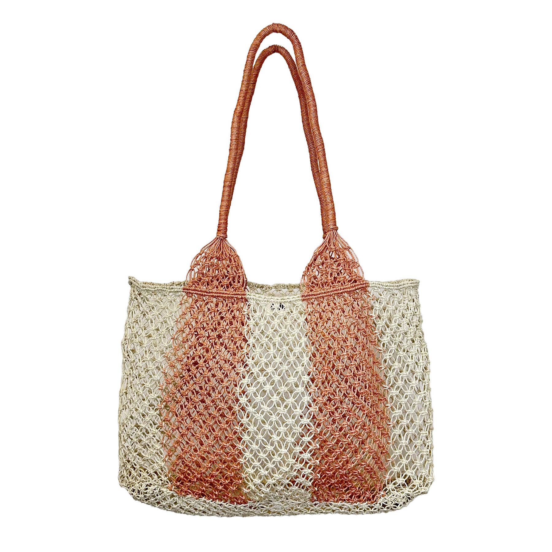 Ariel Woven Jute Striped Beach Bags