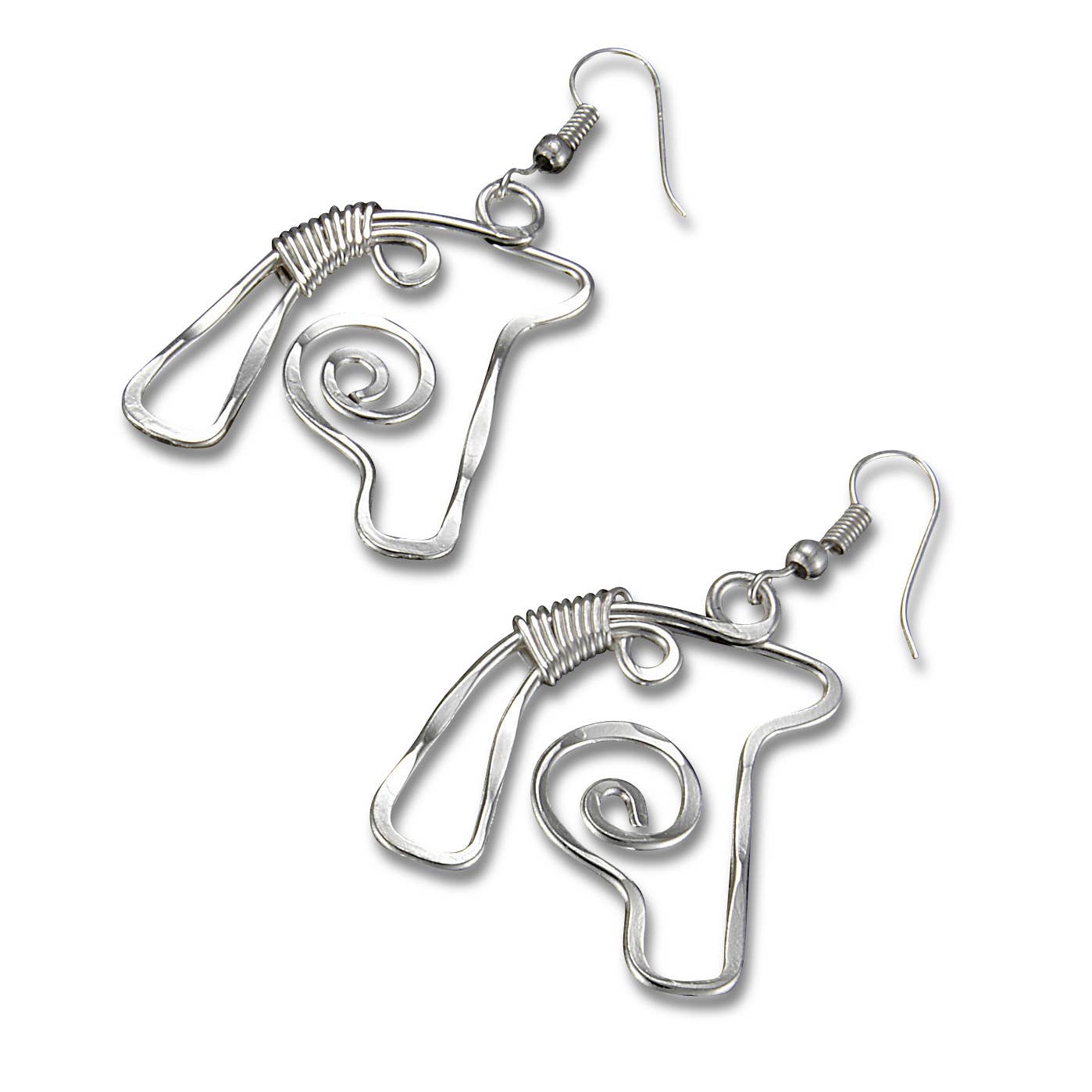 Silver Plated Earrings - Horse