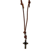 Aadi Classic Cross Leather Necklace