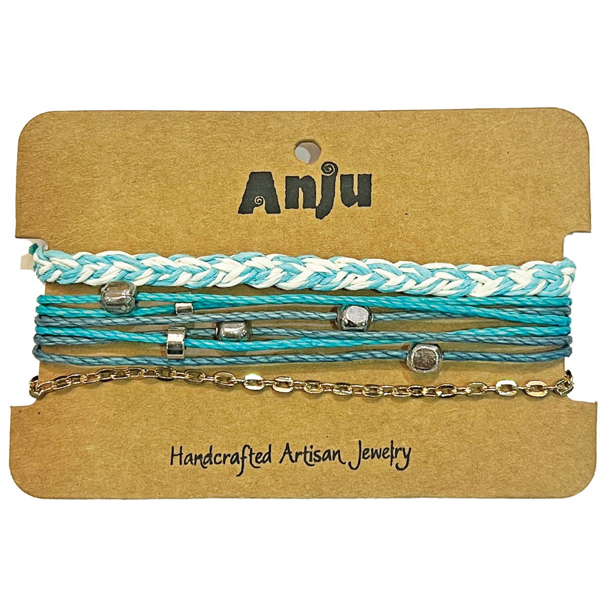 Weave & Wander Ocean Glow Trio Anklet