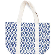Handcrafted Canvas Bag with Block-Printed Captivating Blooms