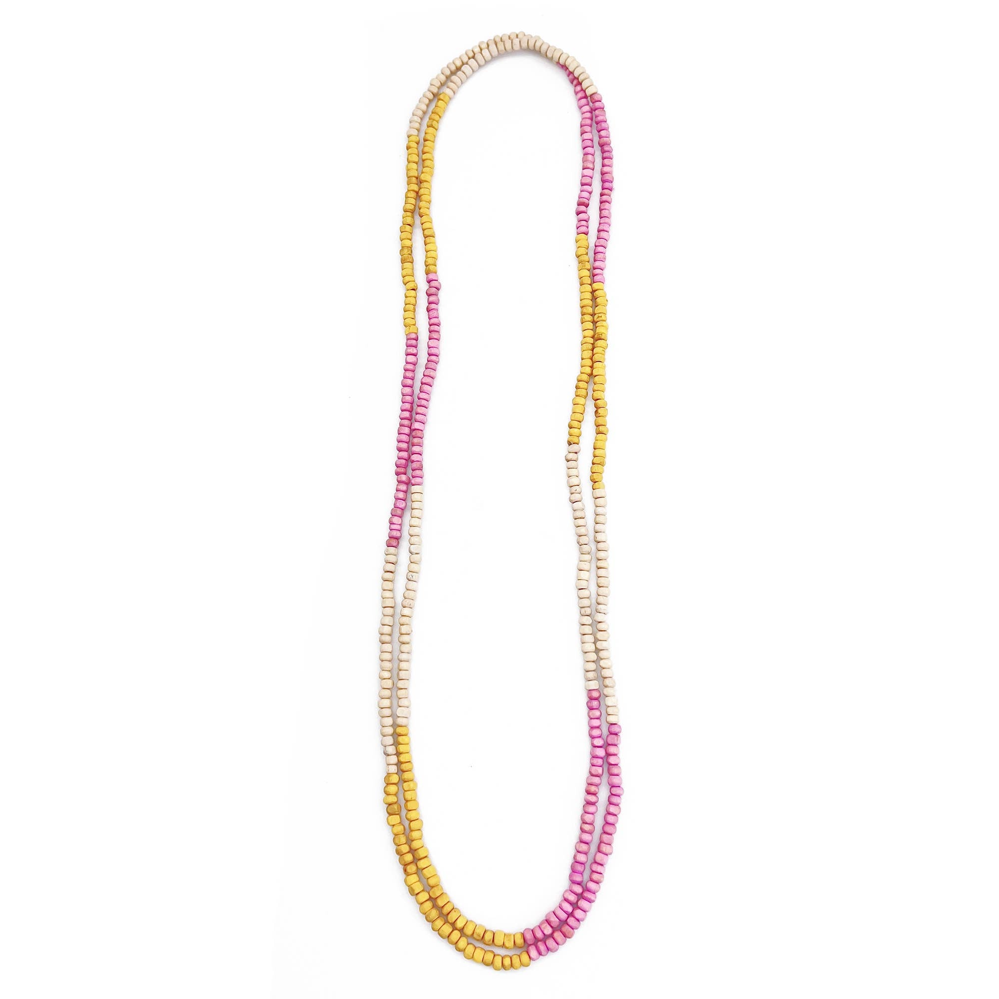 Prismatic Hues Necklace - Yellow, Pink, White