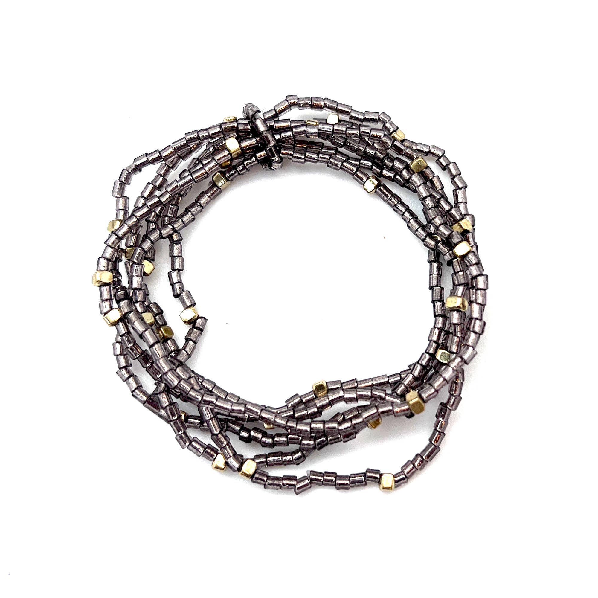 Seed Bead Bracelet Prepack - 6 Stretchy Bracelets & Display