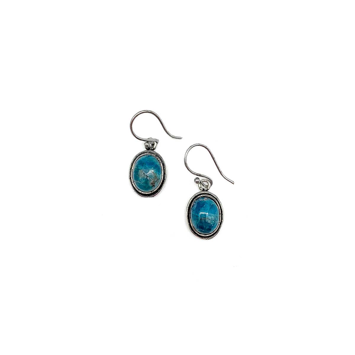 Handcrafted Semiprecious Small Stone Earrings - Apatite