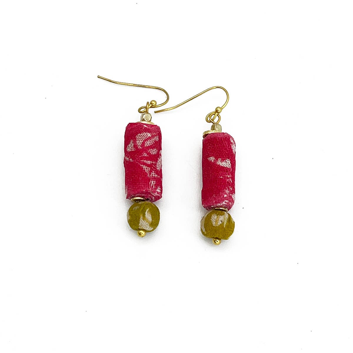 Aasha Long Oval Beaded Earrings