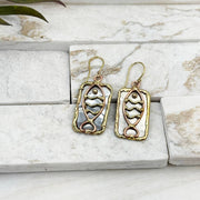 Handcrafted Mixed Metal Flower Earrings