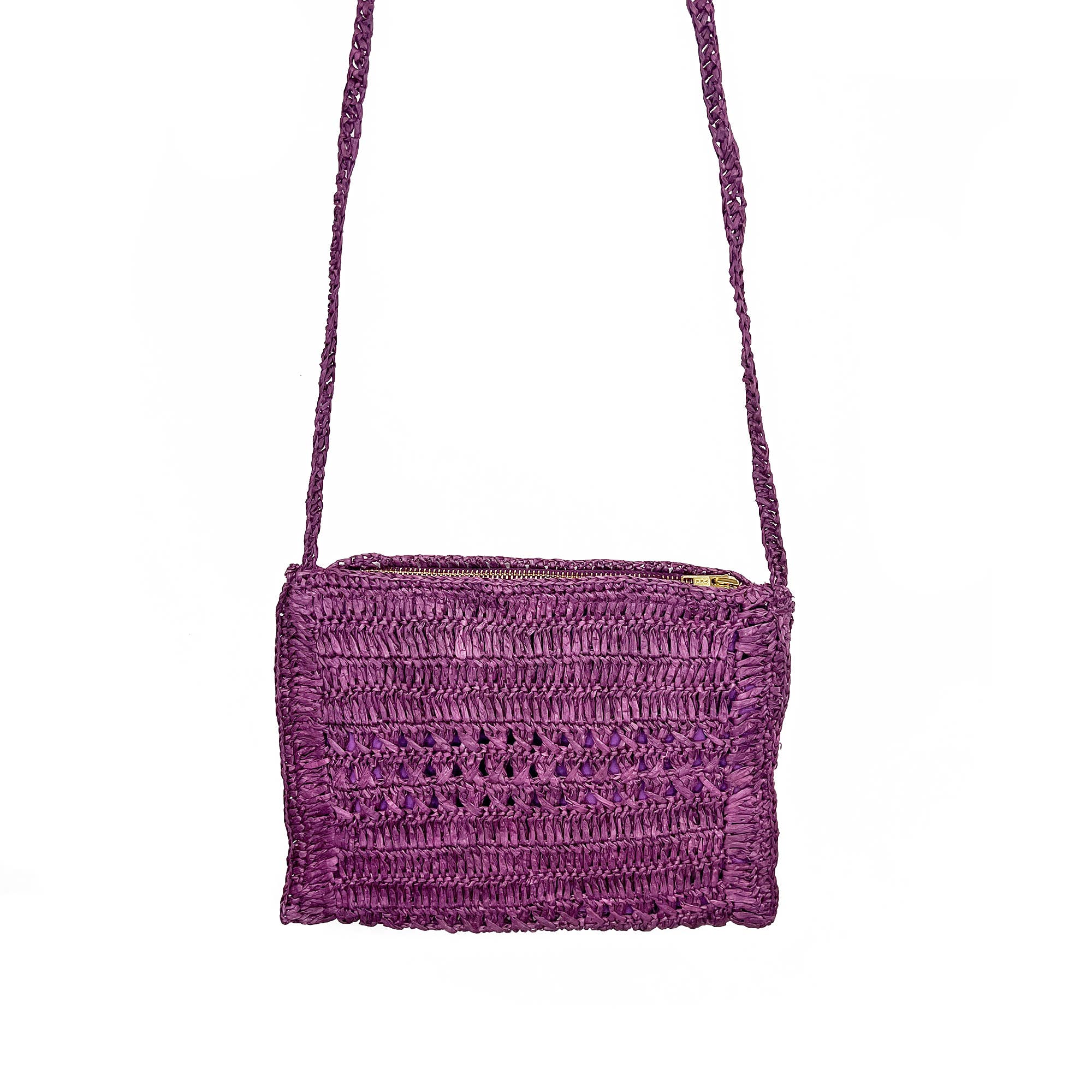 Lola Bag - Crossbody Pouch with Zipper - Plum