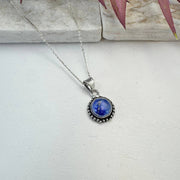 Handcrafted Semiprecious Small Stone Necklace - Lapis