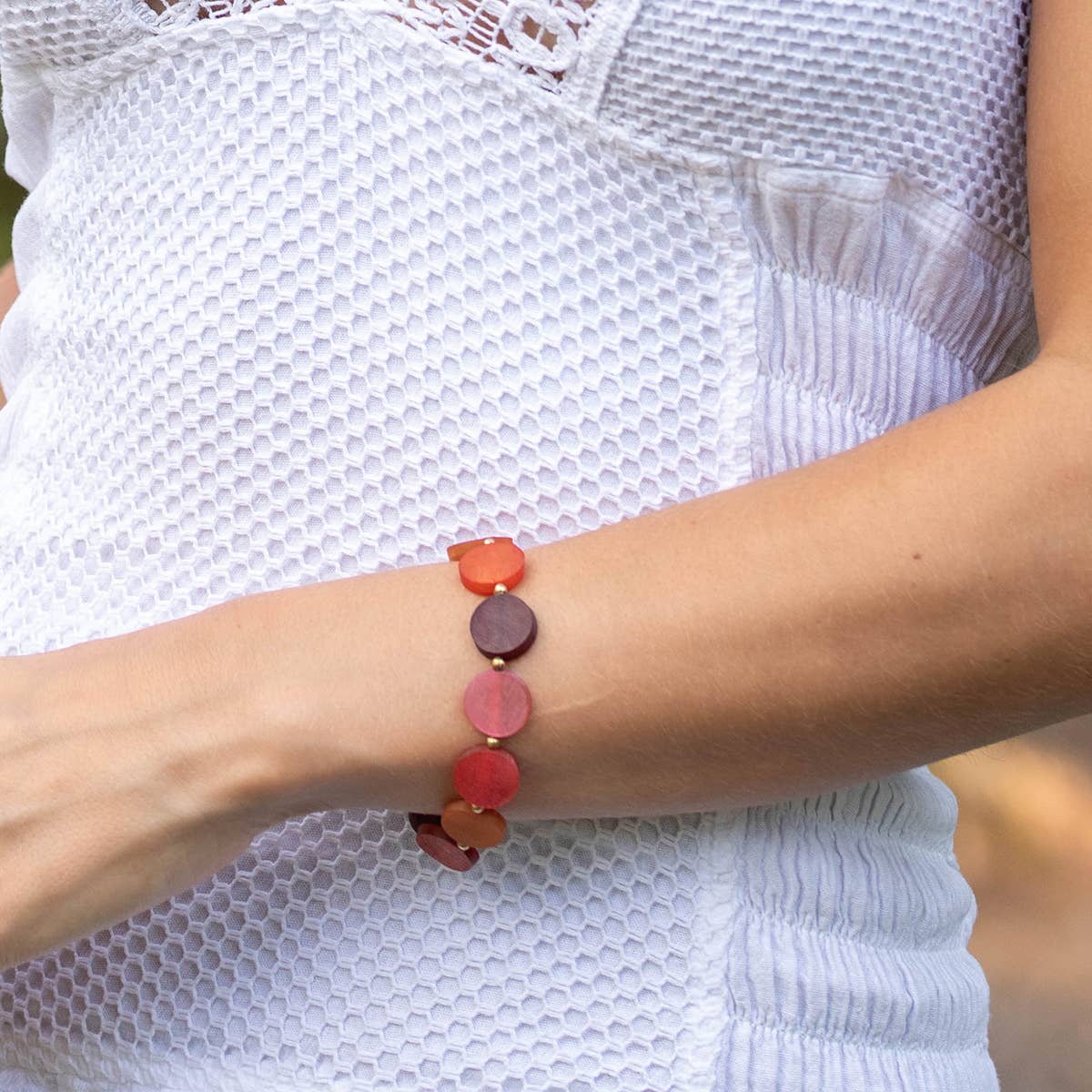 Omala Rosy Cheeks - Stretch Bracelet with Small Circles