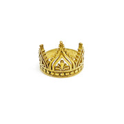 Handcrafted Gold Plated Brass Crown Ring