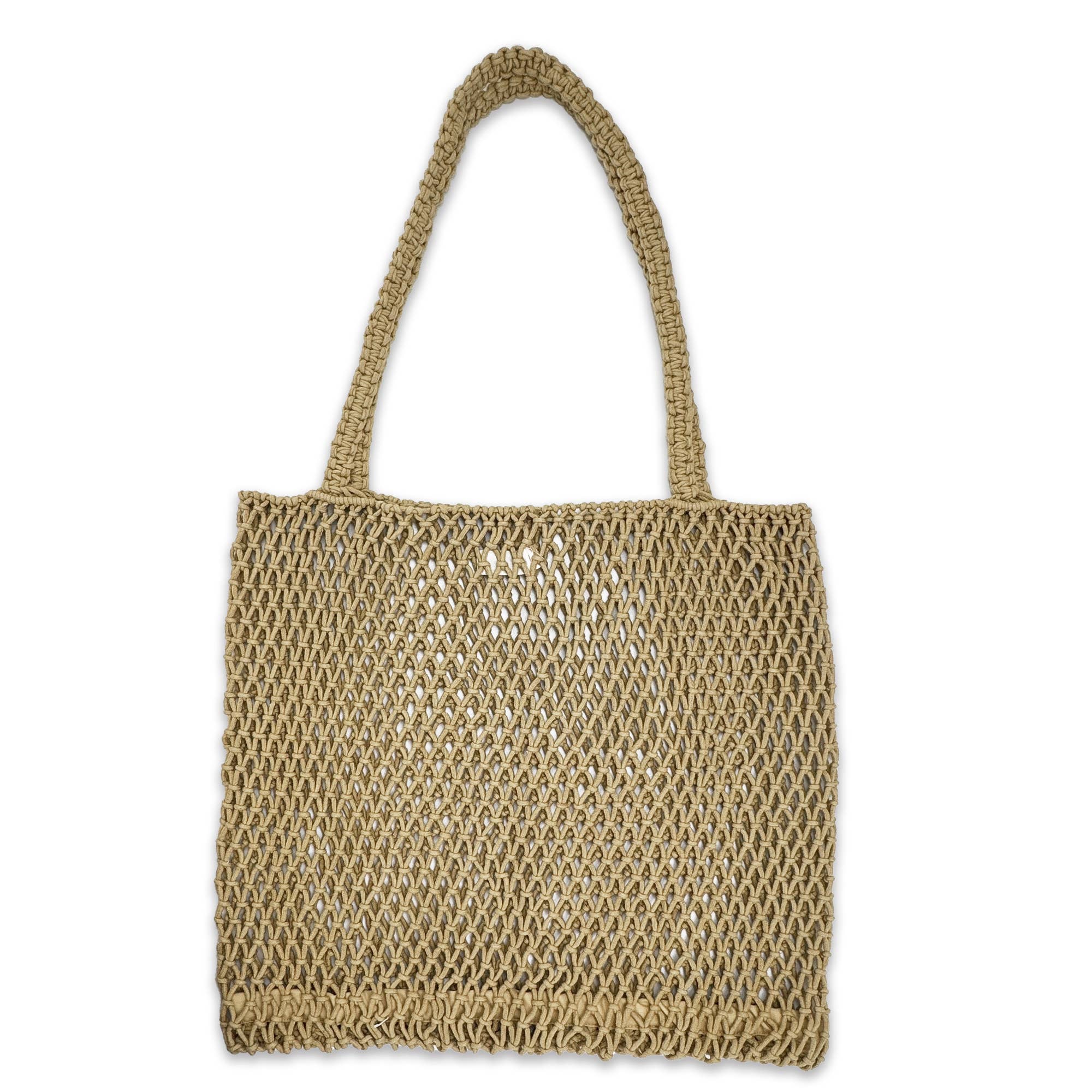 Maui Tote - Tan Woven Cotton Market Bag