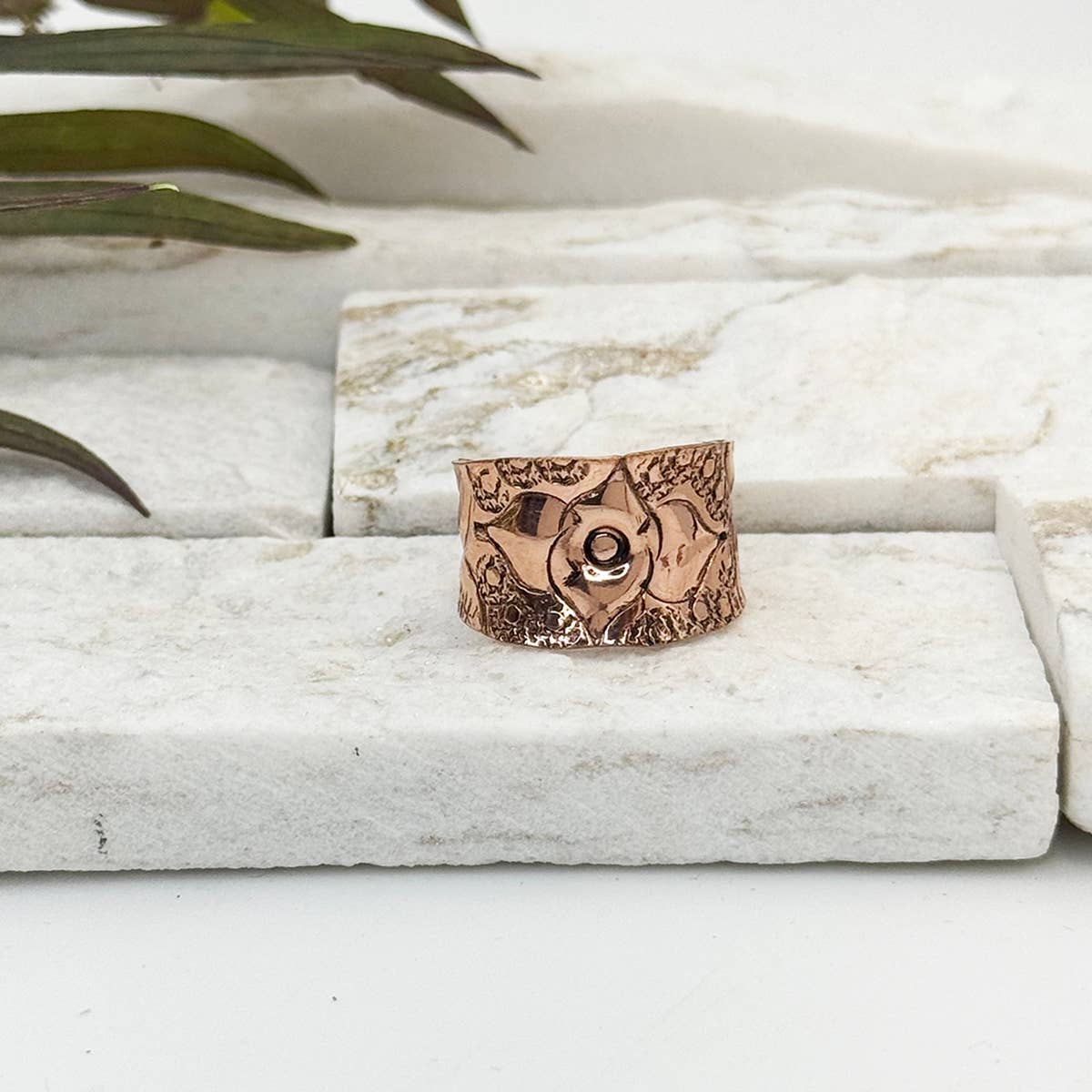 Handcrafted Copper Floral Ring