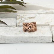 Handcrafted Copper Floral Ring