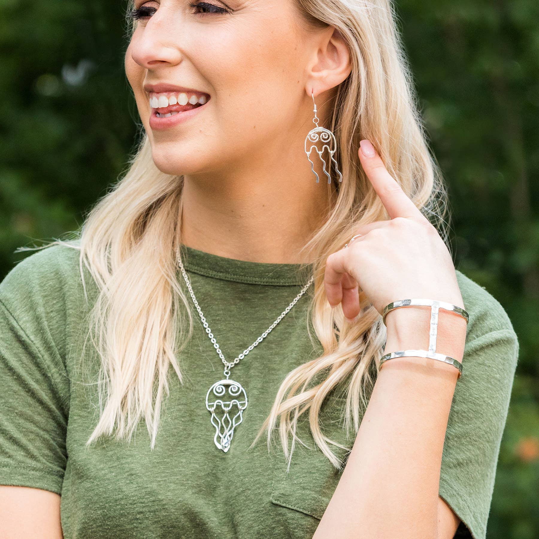 Smaller Size Silver Plated Necklace/Earrings Prepack