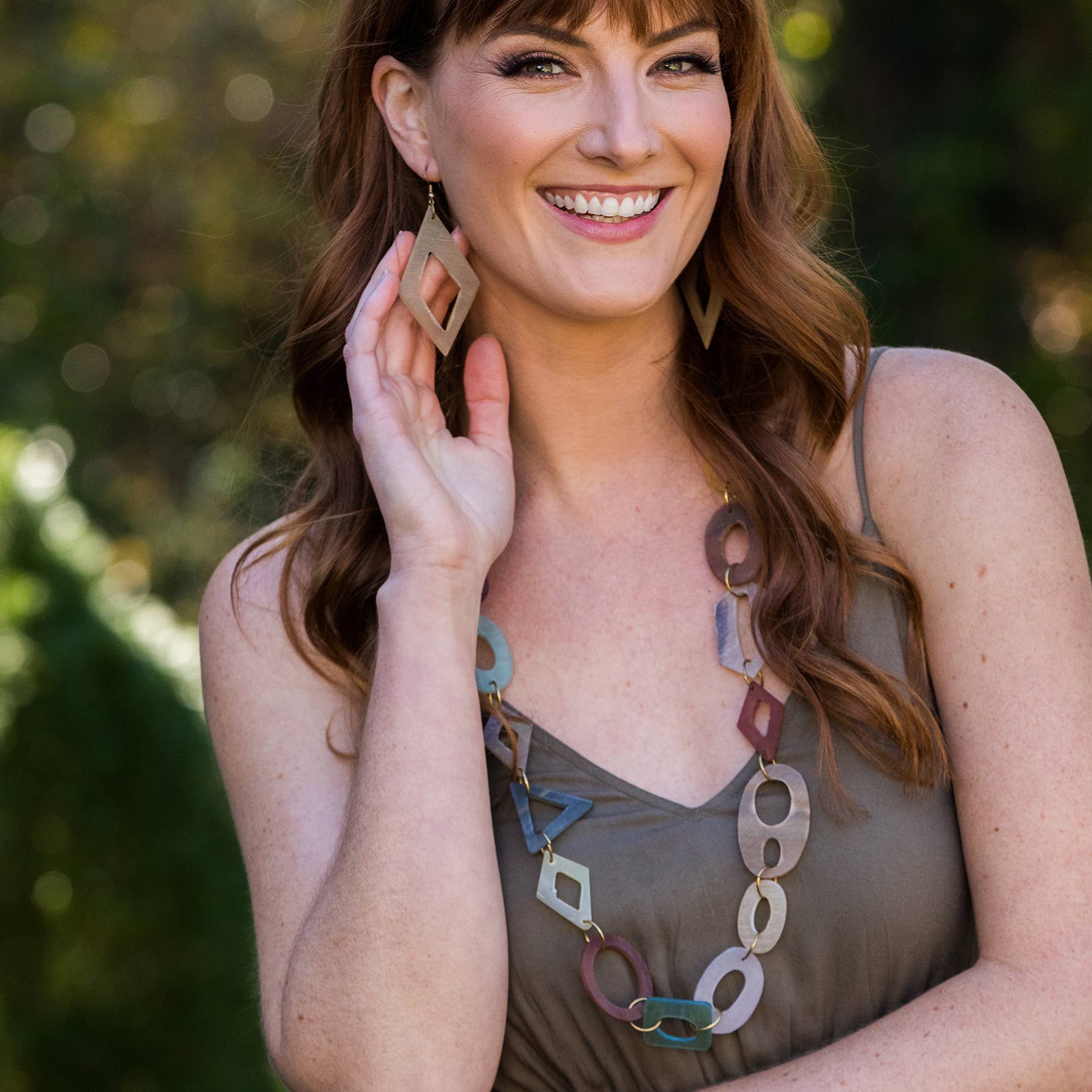 Omala Natural Beige Collection Necklace - Mixed Size Beads