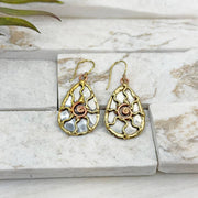 Handcrafted Mixed Metal Sun Earrings