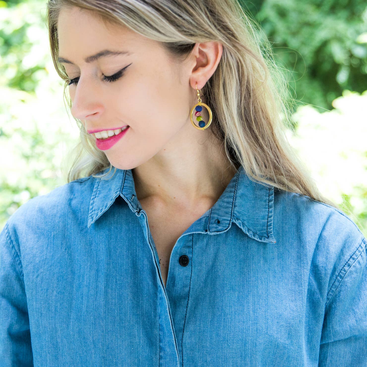 Aasha Row of Beads Earrings