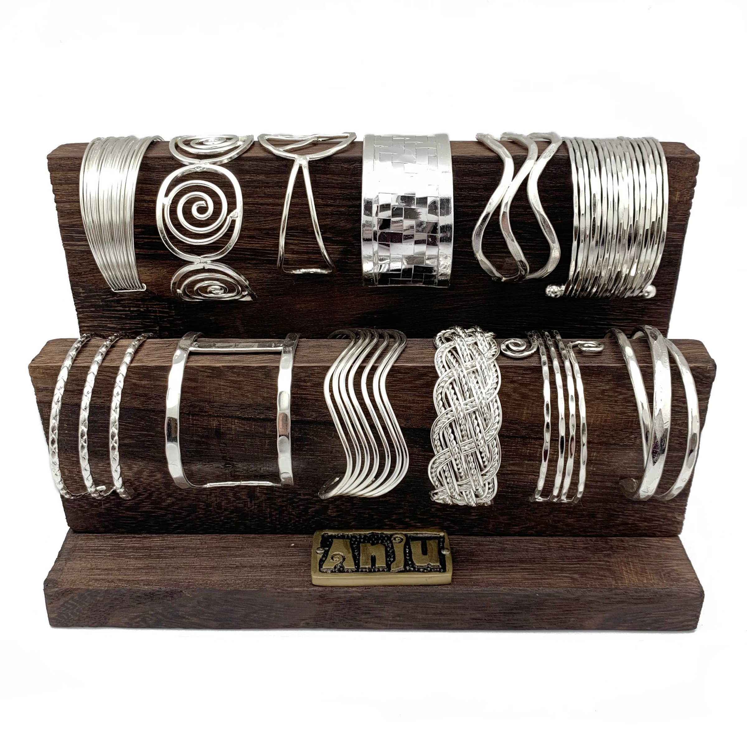 Silver Cuff Bracelet Prepack - 12 Cuffs (no display)