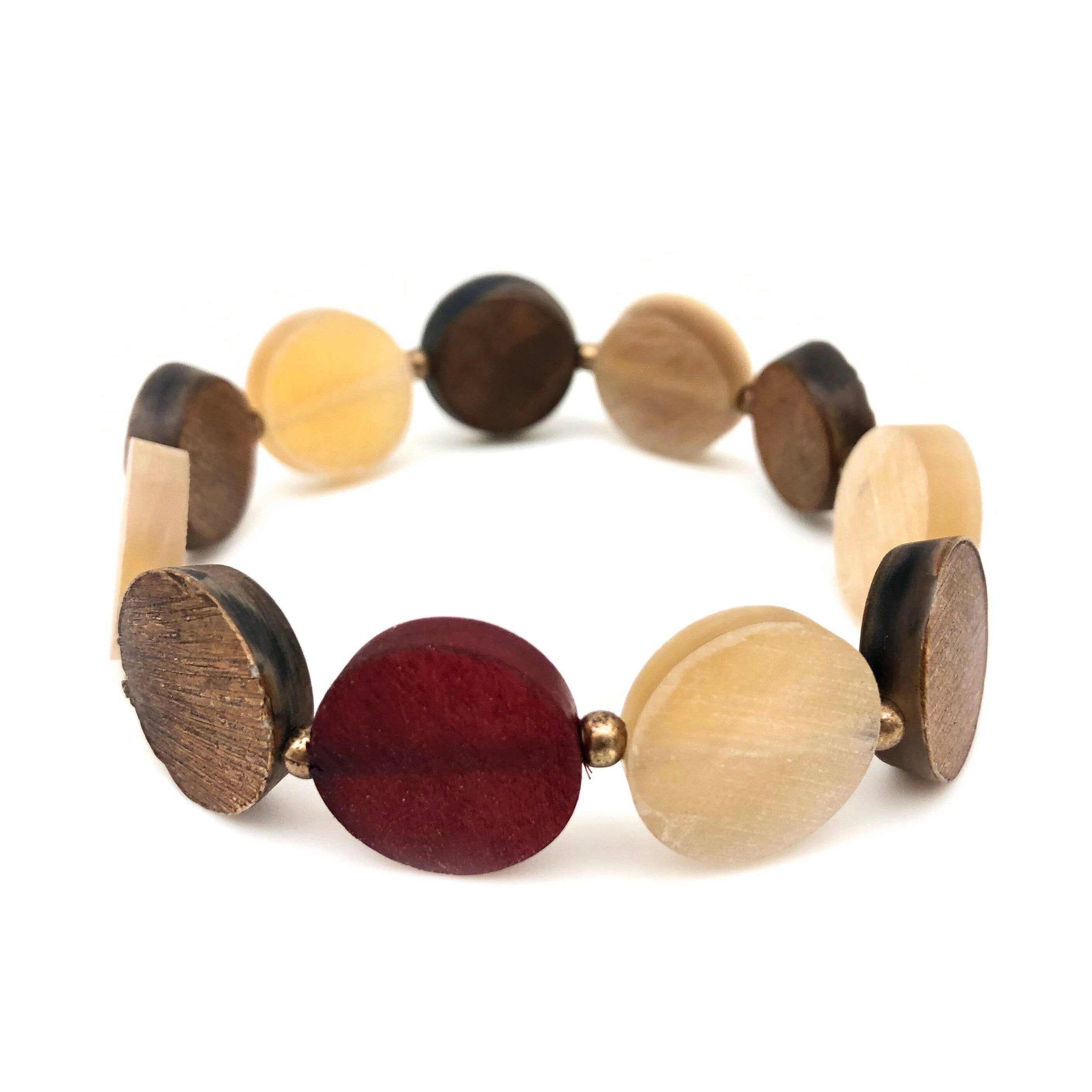 Omala Autumn Neutrals Collection Circle Beads Bracelet