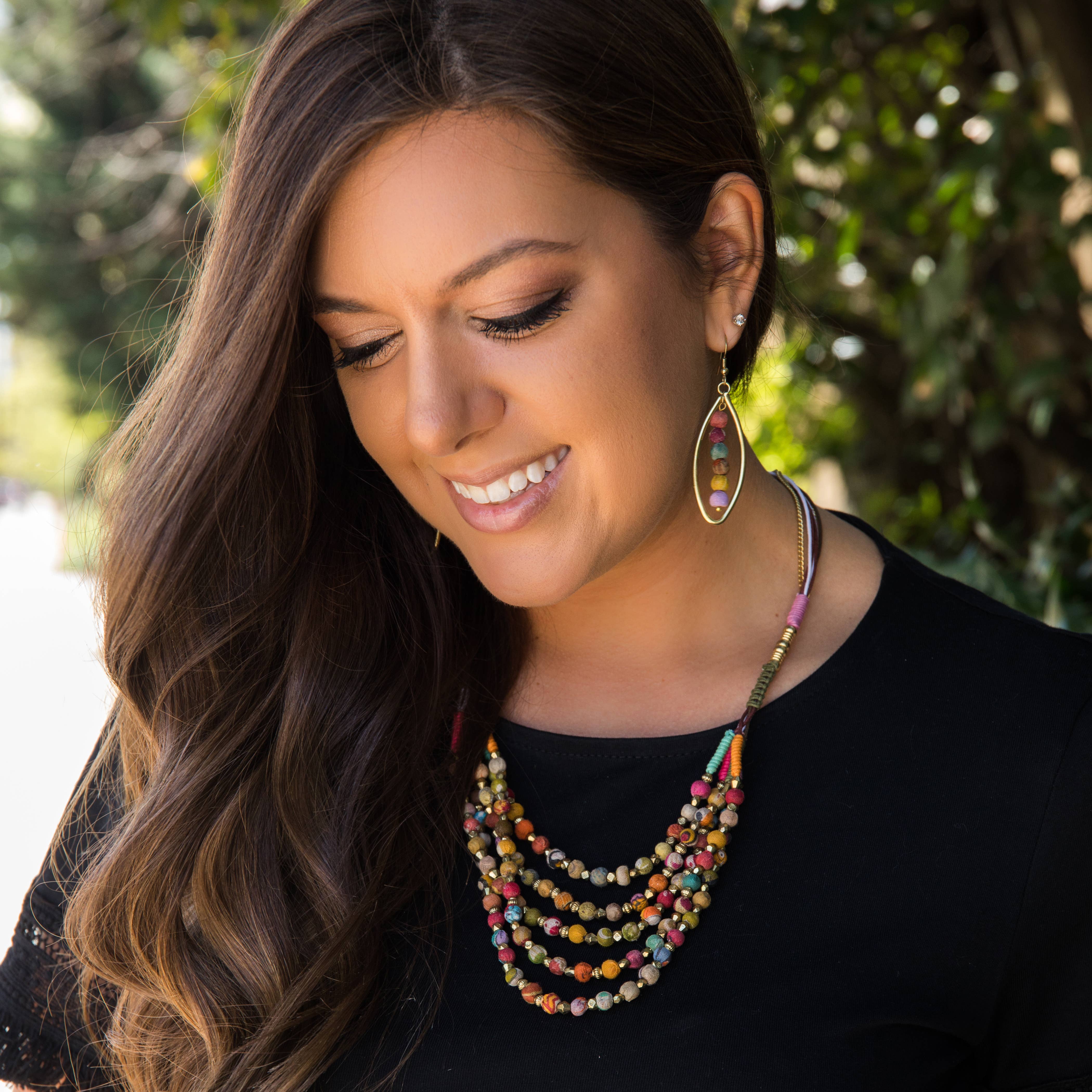 Aasha Row of Beads Earrings