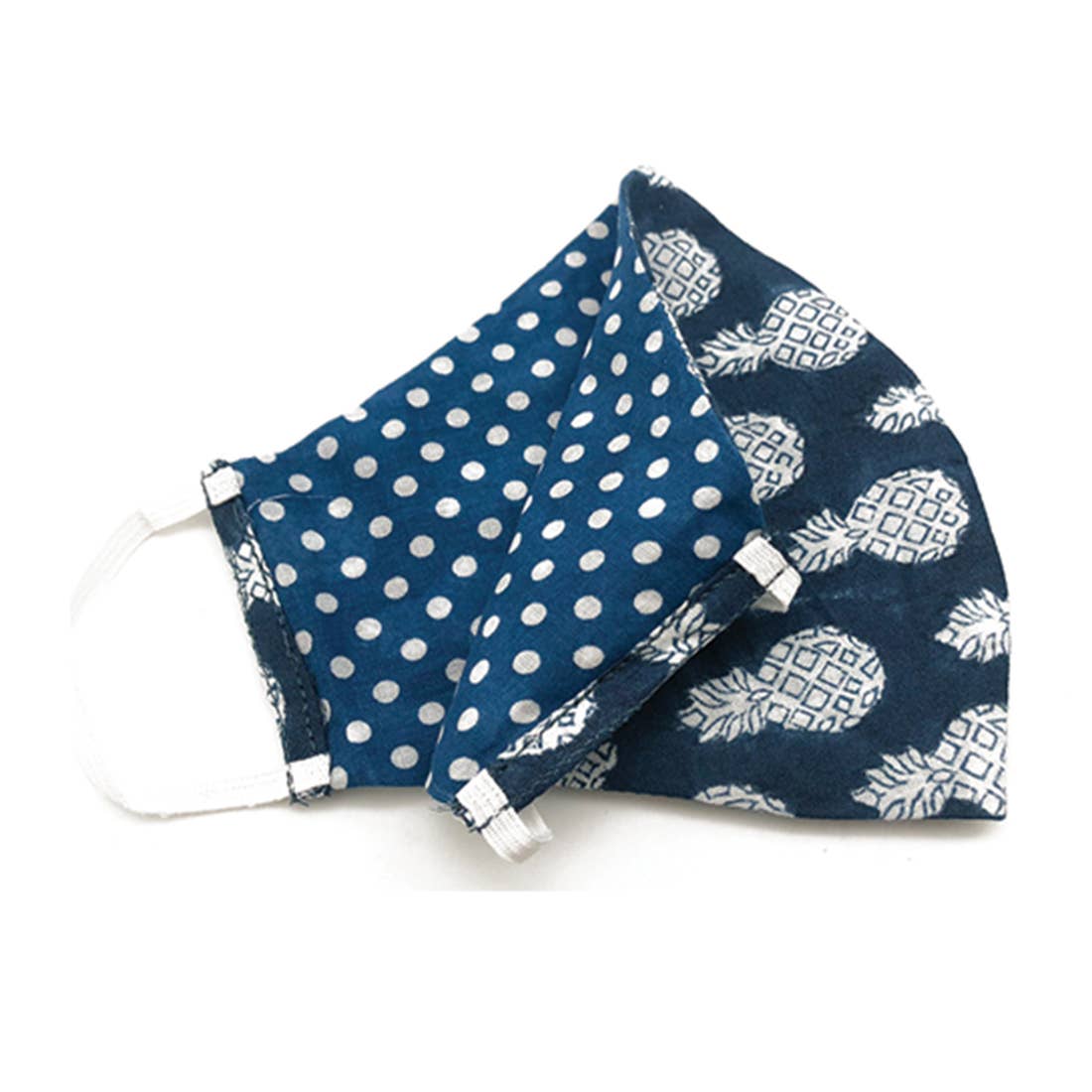 Cotton Fitted Face Masks Set of 12