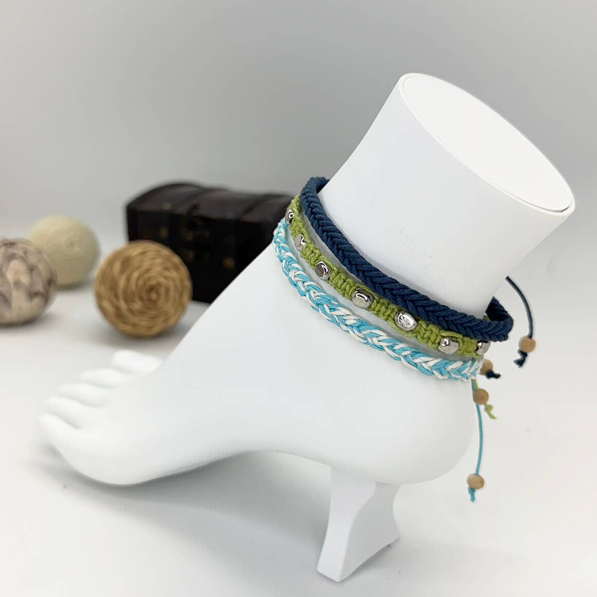 Weave & Wander Ocean Floor Trio Anklet
