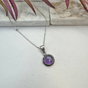 Handcrafted Semiprecious Small Stone Necklace - Amethyst