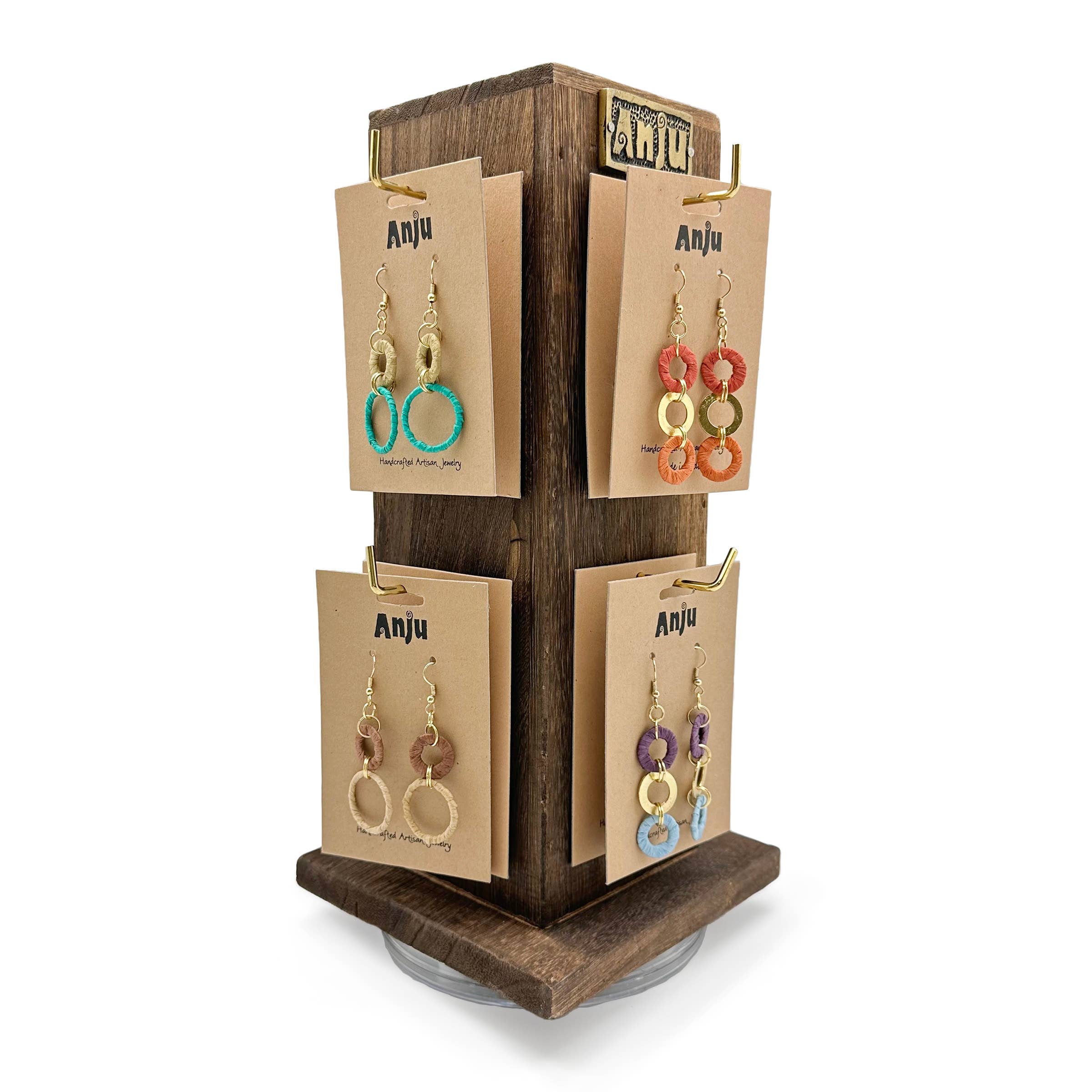 Raffia Rings Earring Prepack - 24 Assorted Earrings