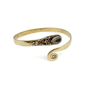 Tanvi Collection Bangle Bracelet - Gold with Rose Quartz