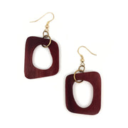 Omala Autumn Neutrals Collection Earrings - Round Rectangle