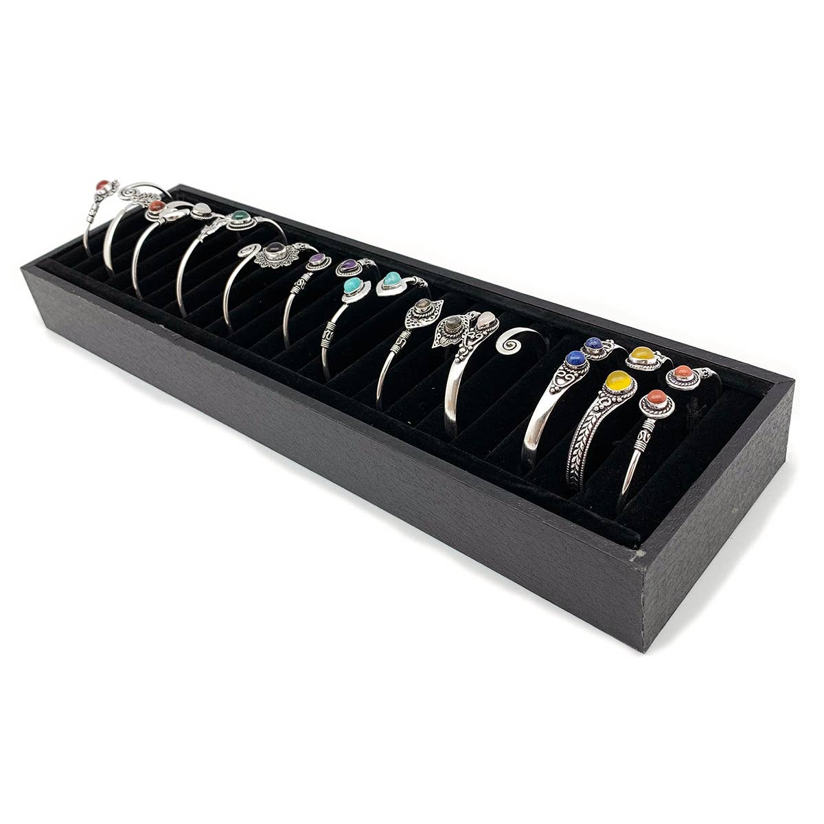 Tanvi Collection Bracelet Prepack - 12 Silver with Display