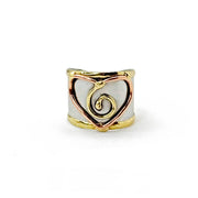 Handcrafted Mixed Metal Heart Ring