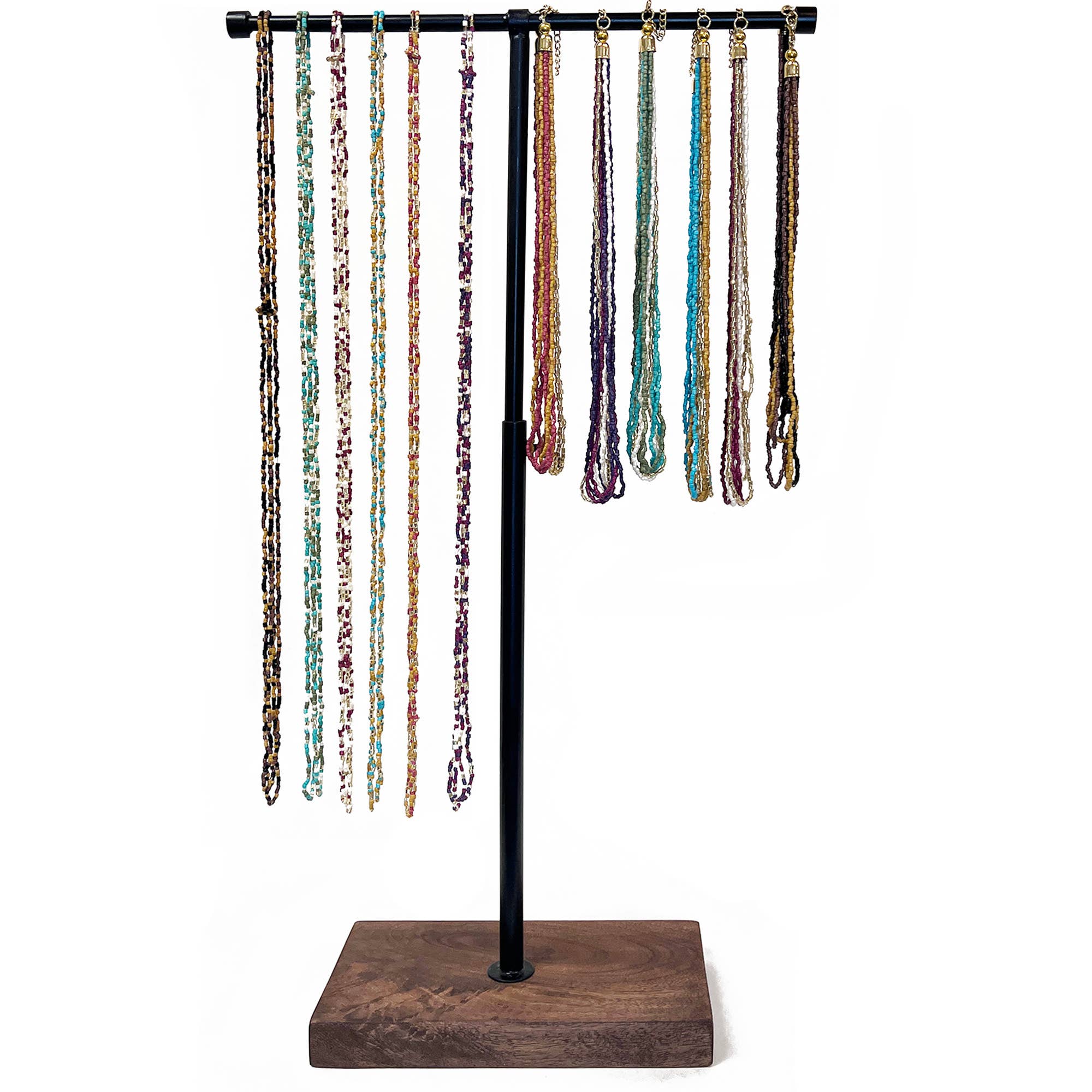 12 Seed Bead Necklace Pre-pack with Display
