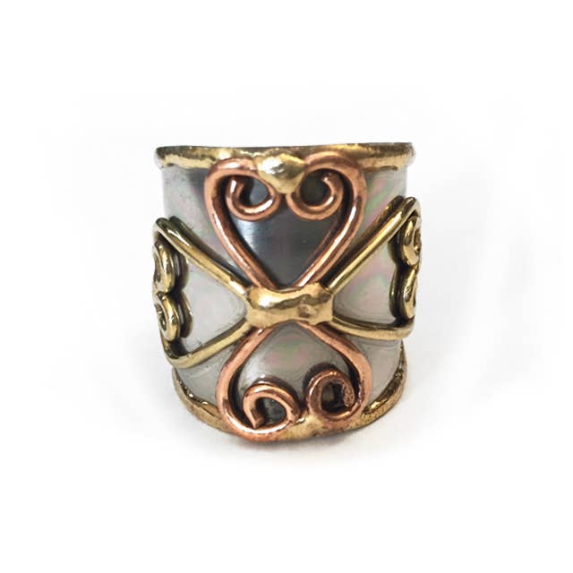 Mixed Metal Cuff Ring
