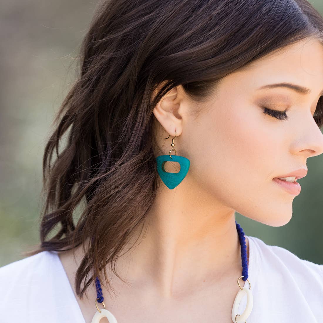 Omala Azure Coast Collection Earrings - Open Triangle