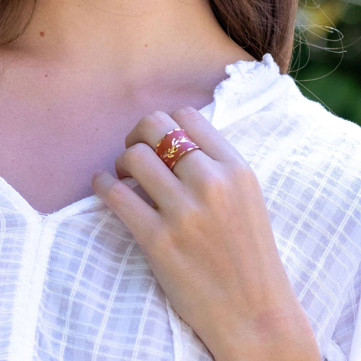 Patina Ginger Blossom Ring