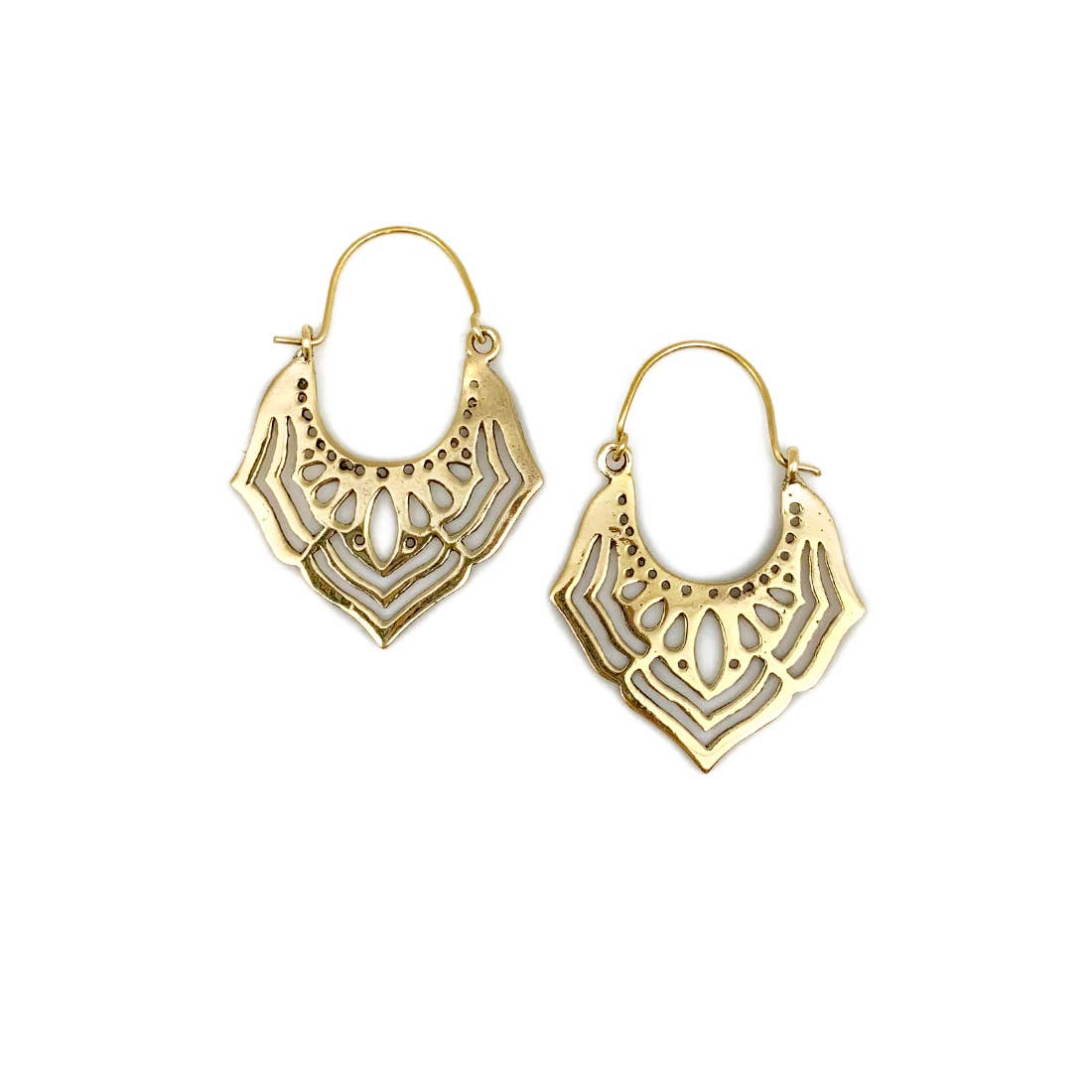 Tanvi Collection Earrings - Gold Openwork Petal