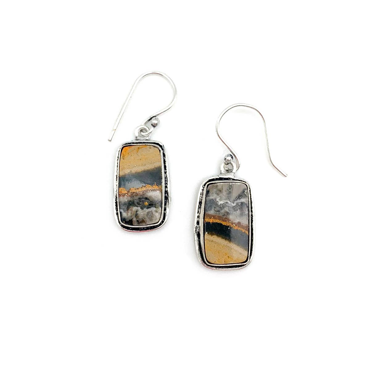 Handcrafted Semiprecious Stone Earrings - Bumblebee Jasper